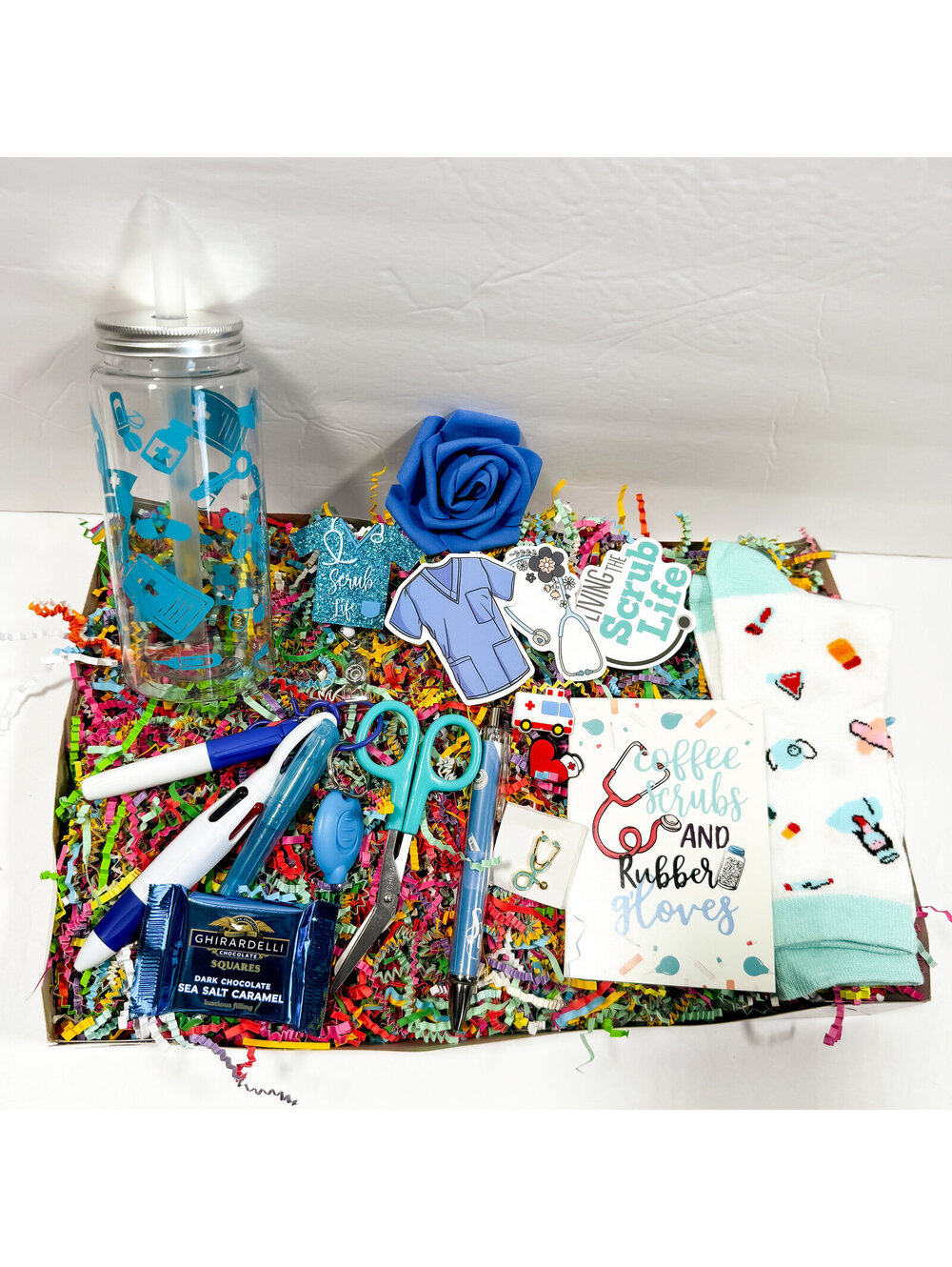 Luxury Nurse Gift Set Box with Cup, Pen, Socks, Scissors, St